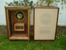 Onkyo solid timber speakers